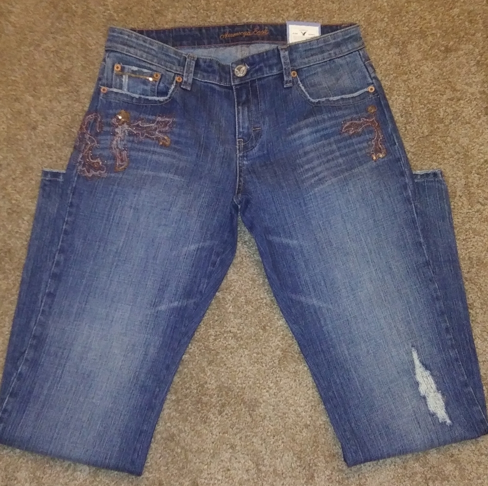 AE "Super Low Rise Stretch Boot Leg" 8R